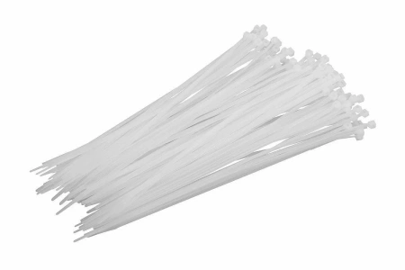 Хомуты нейлоновые для стяжки 3,6х250мм, белые 100 штук Милен 143528; 11615174